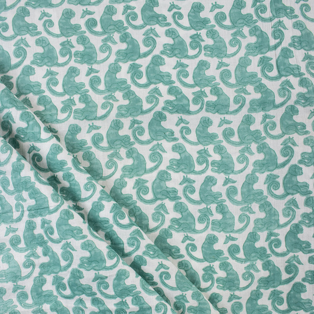 Indian Animal Block Print Fabric