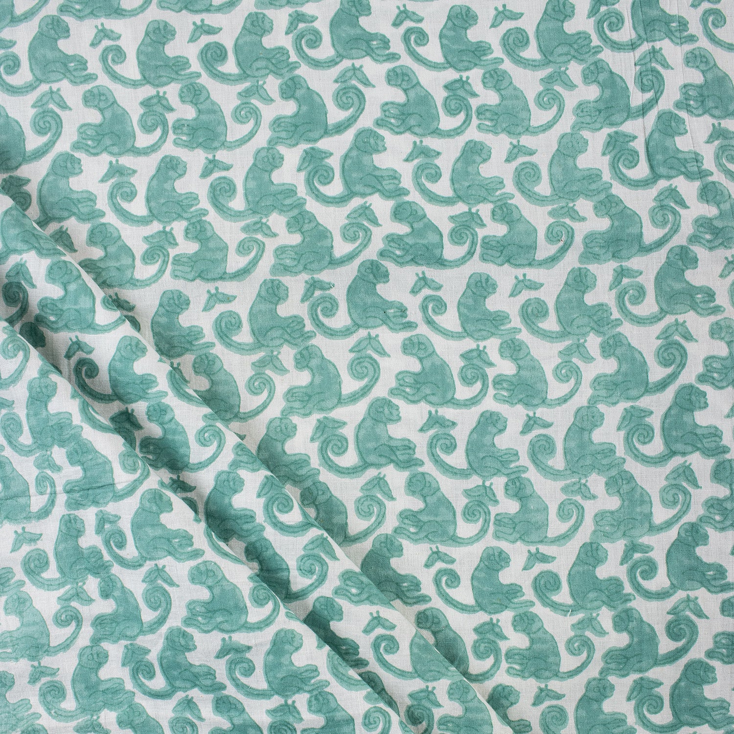 Indian Animal Block Print Fabric