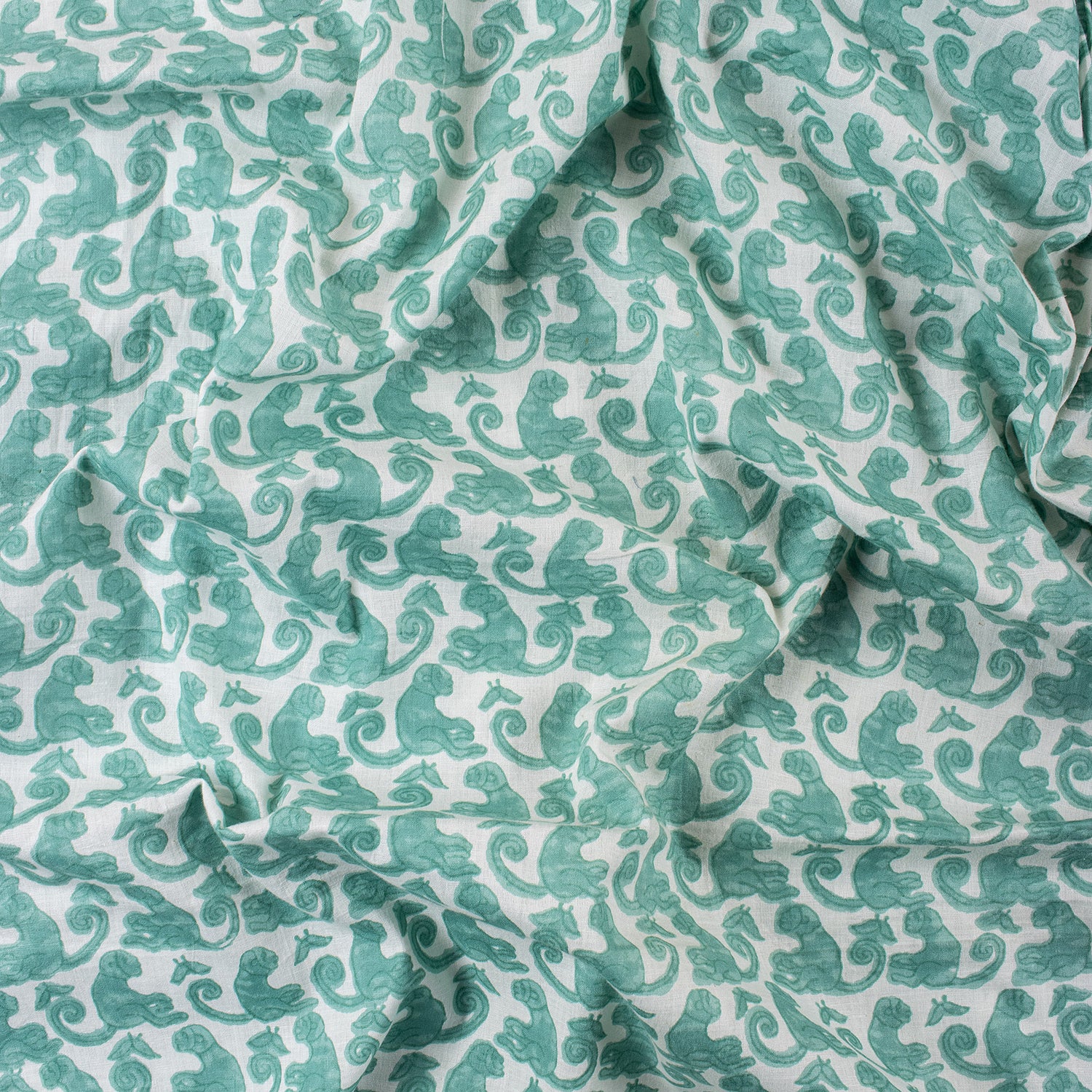 Indian Animal Block Print Fabric