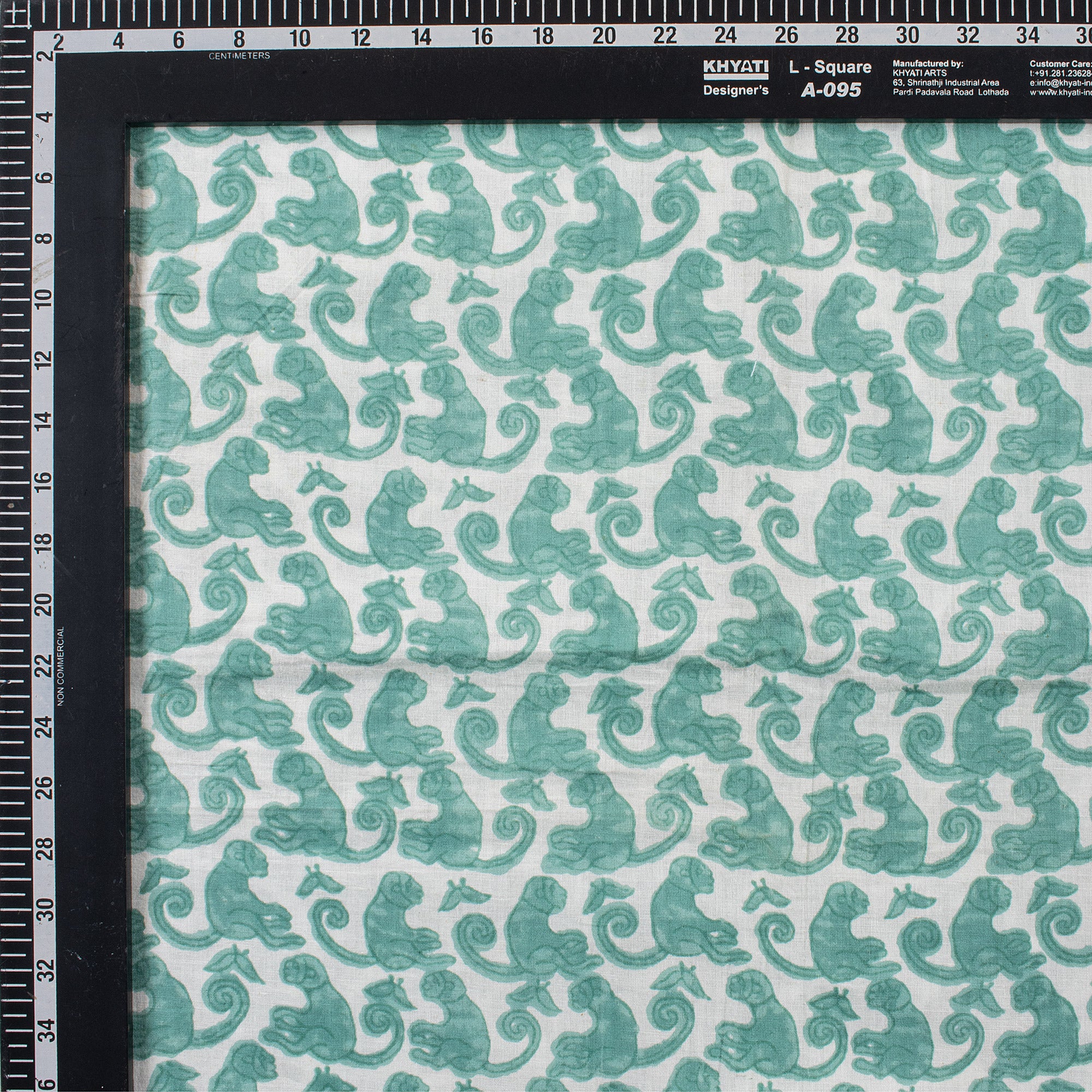 Indian Animal Block Print Fabric