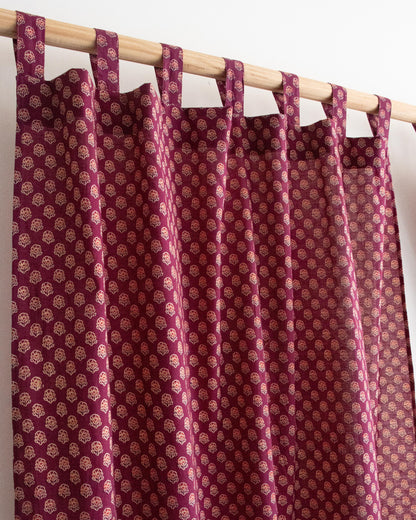 Indian Block Print Cotton Curtains Perfect for Home Decor