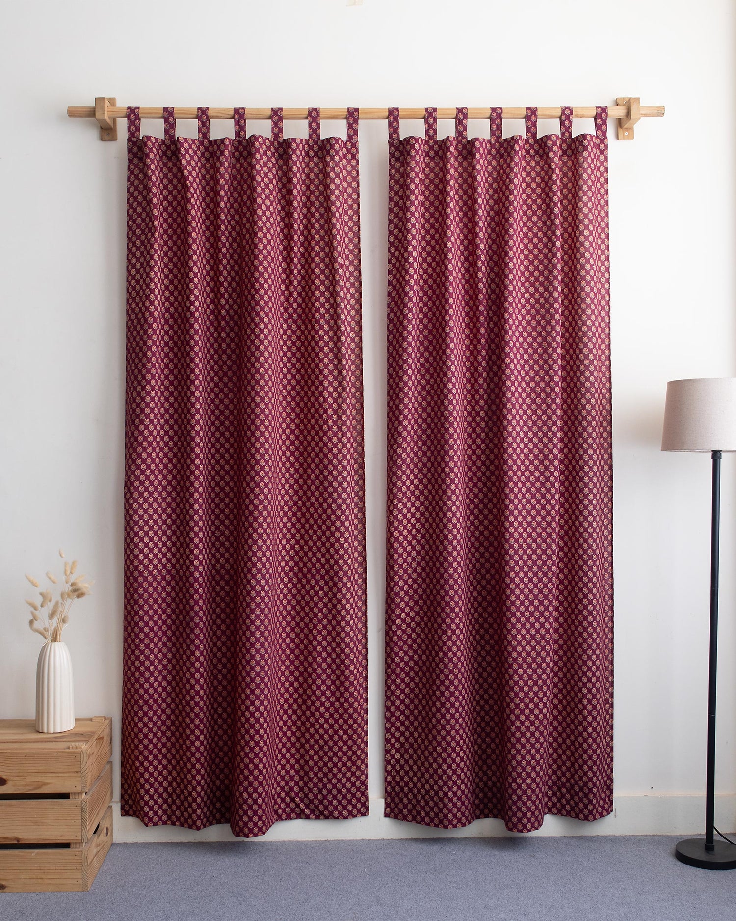 Indian Block Print Cotton Curtains Perfect for Home Decor