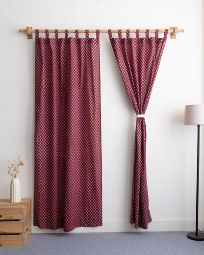Indian Block Print Cotton Curtains Perfect for Home Decor