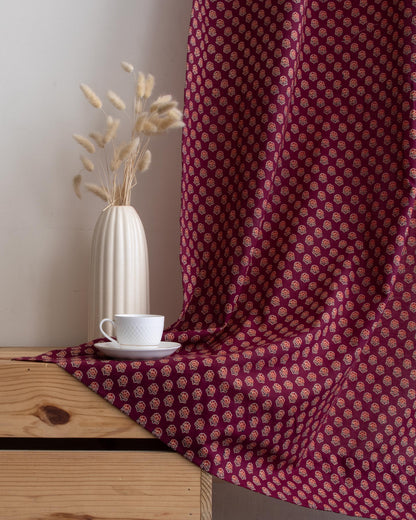 Indian Block Print Cotton Curtains Perfect for Home Decor