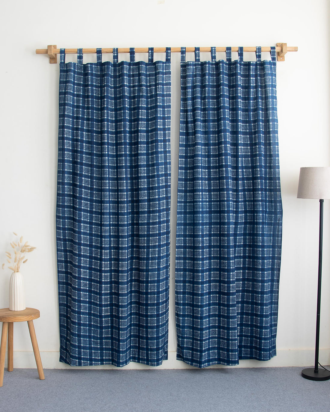 Indian Block Printed Cotton Curtains For Door