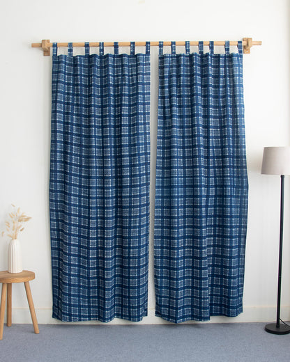 Indian Block Printed Cotton Curtains For Door