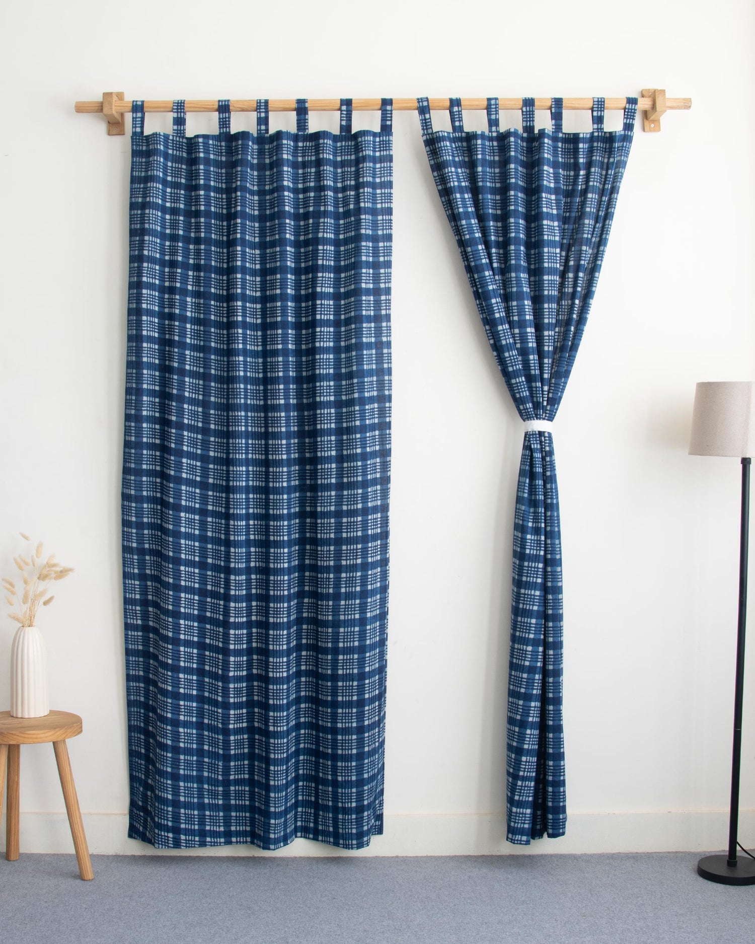 Indian Block Printed Cotton Curtains For Door