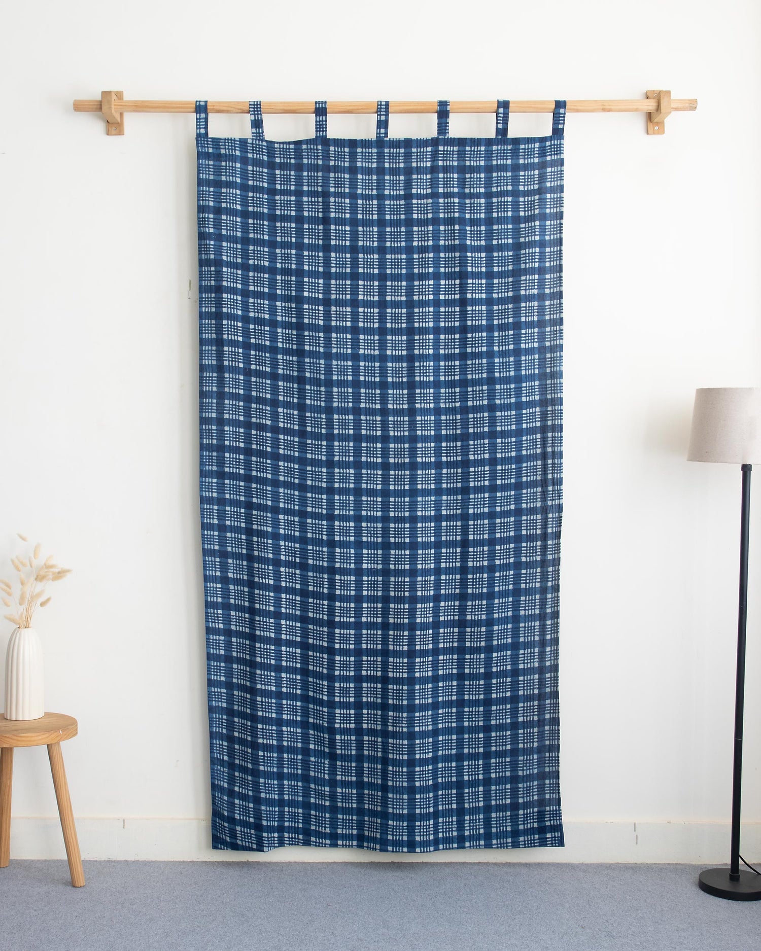 Indian Block Printed Cotton Curtains For Door