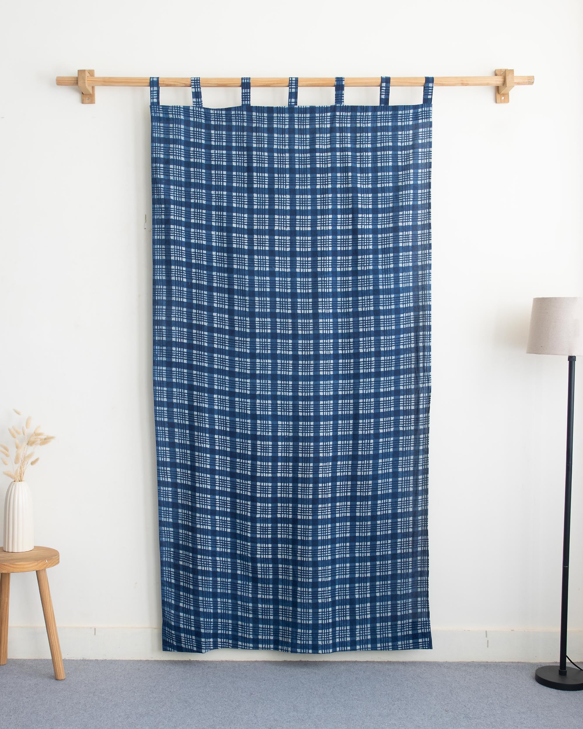 Indian Block Printed Cotton Curtains For Door