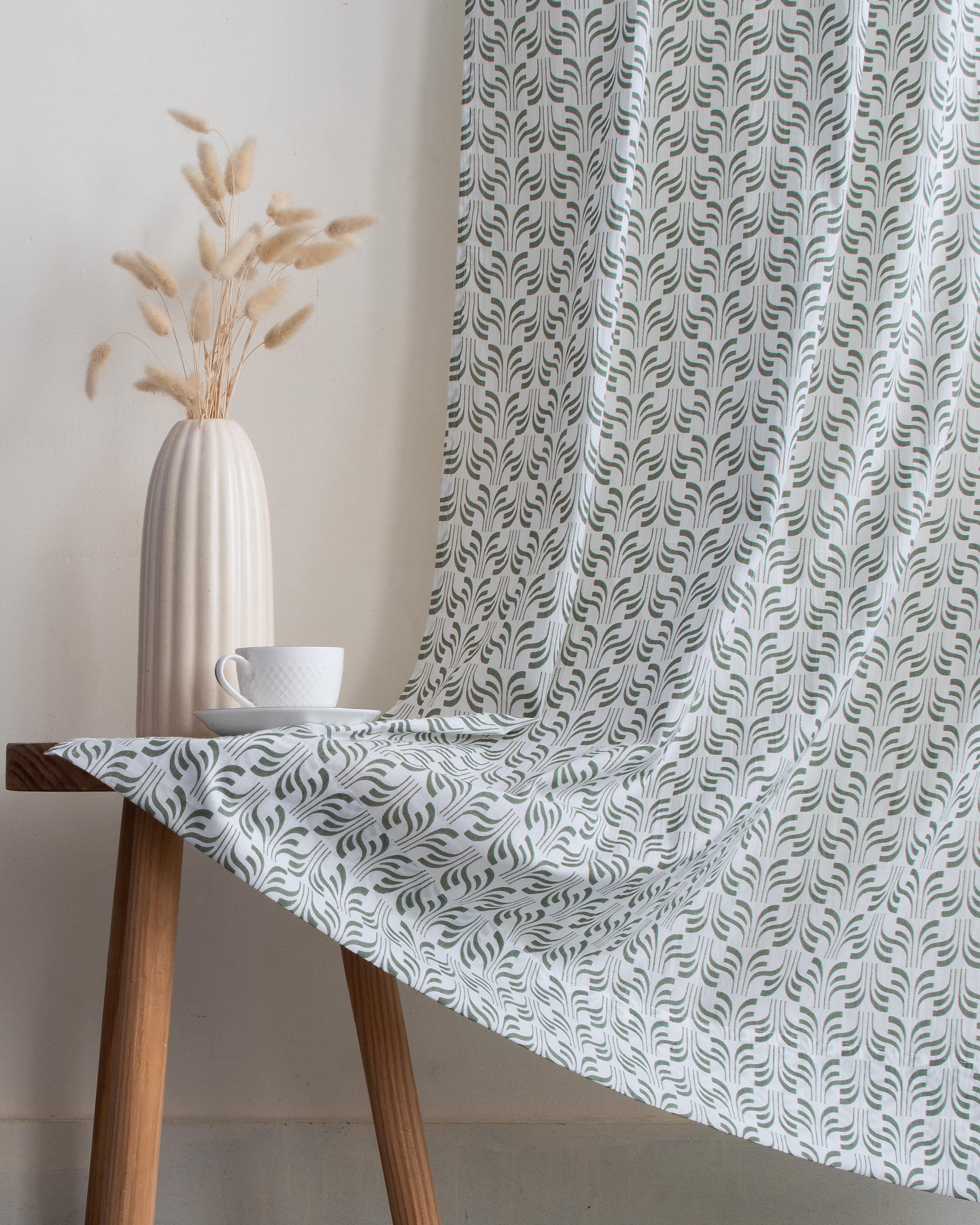 Indian Block Printed Cotton Curtains For Room Decor