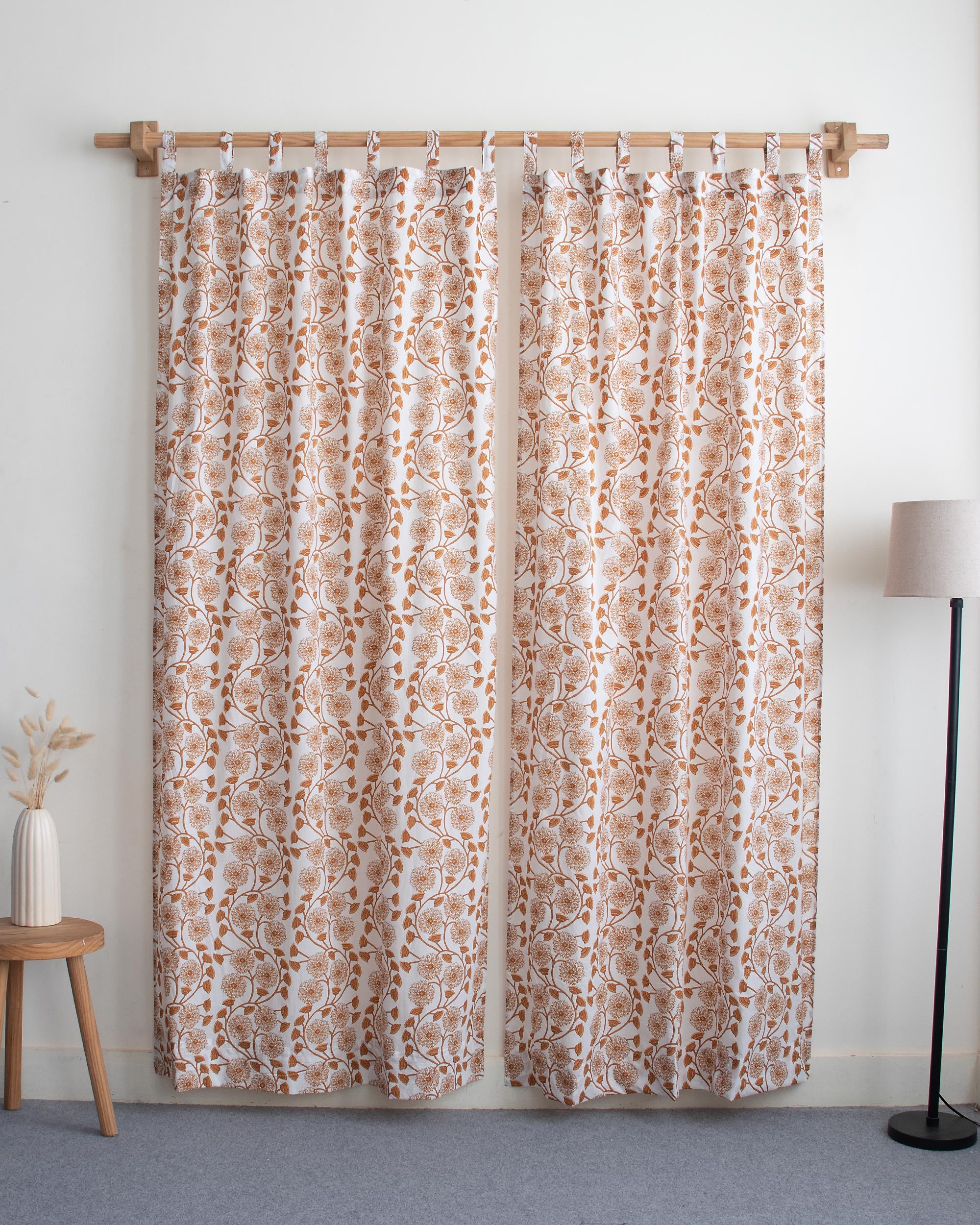  Indian Block Printed Cotton Curtains for Dining Room