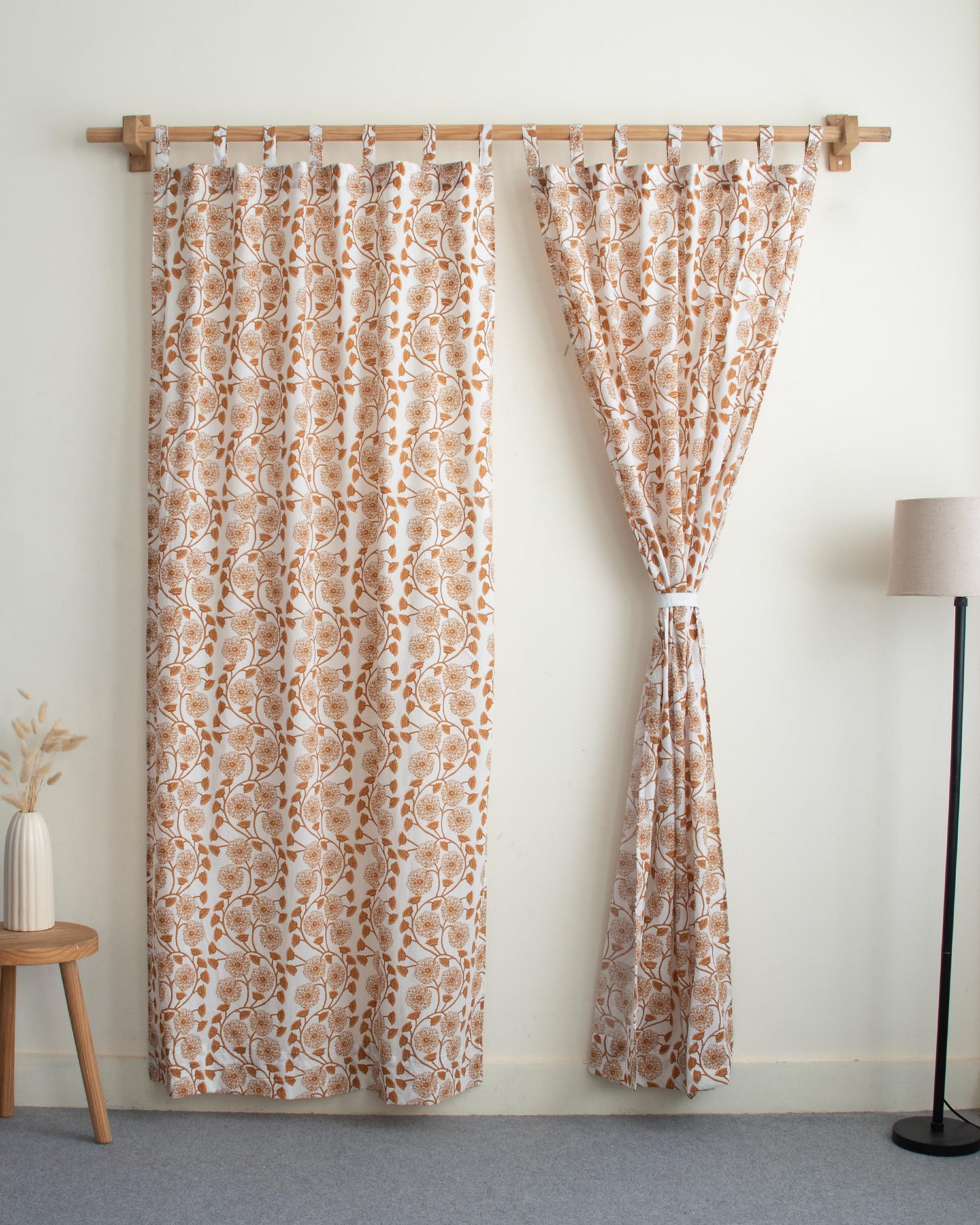  Indian Block Printed Cotton Curtains for Dining Room