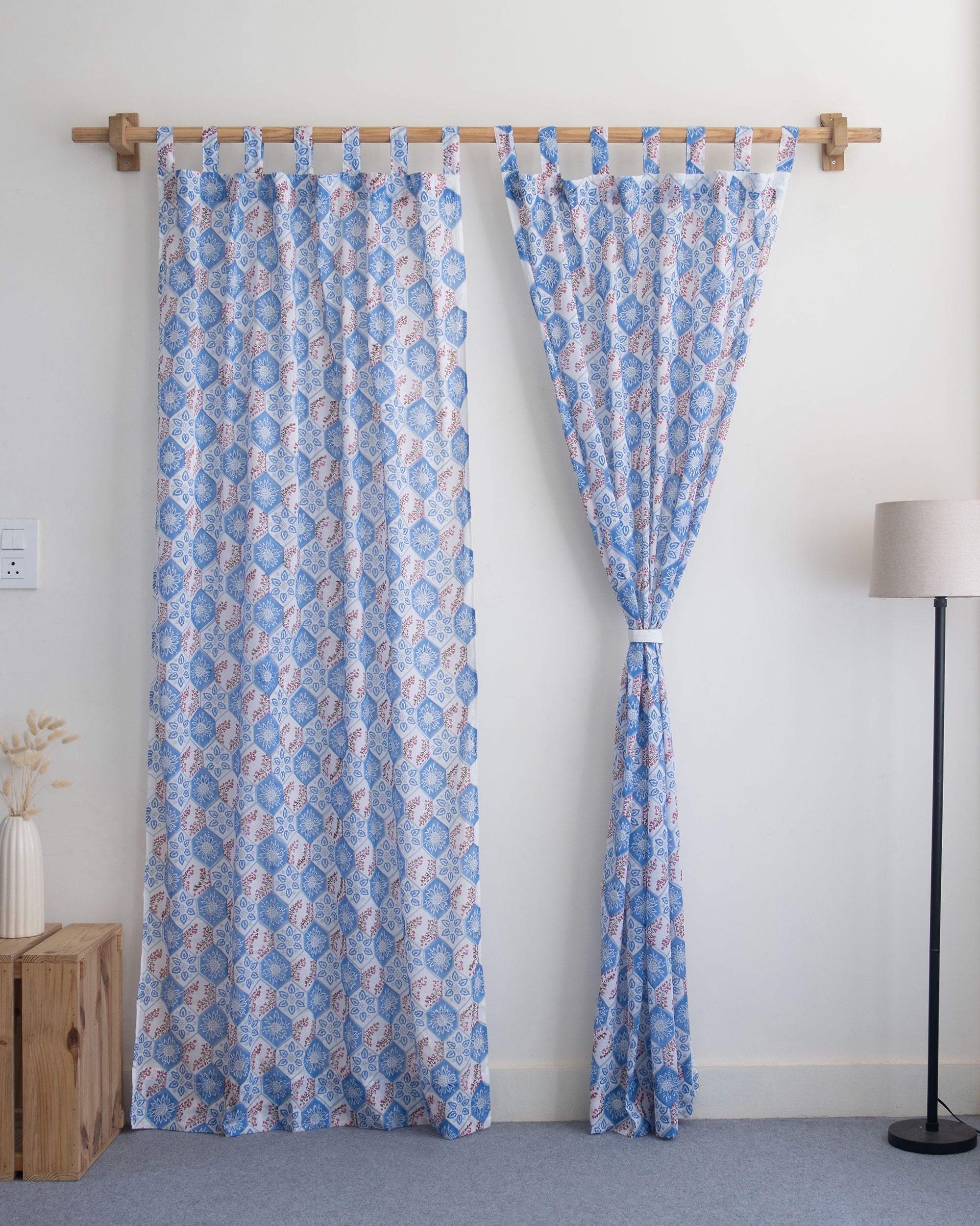 Indian Block Printed Curtains for Bedroom 