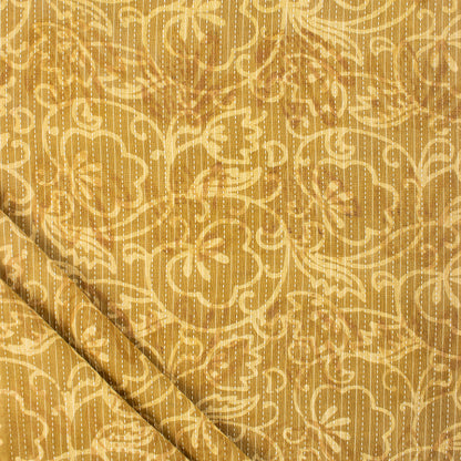 Indian Block Printed Handmade Dabu Kantha Fabric By The Yard