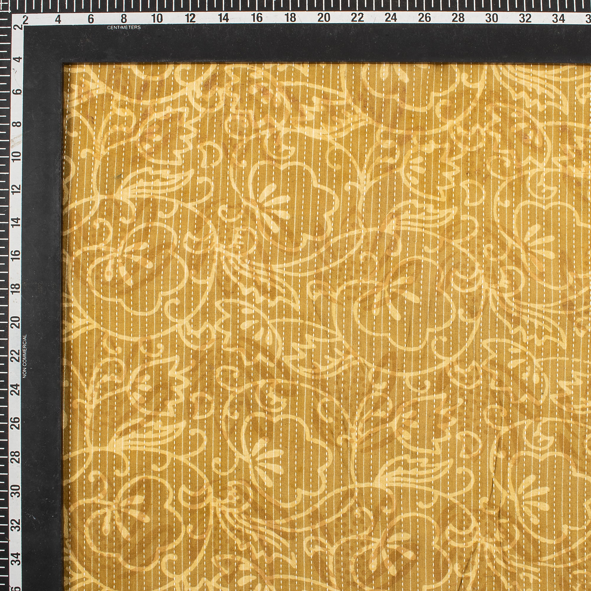 Indian Block Printed Handmade Dabu Kantha Fabric By The Yard