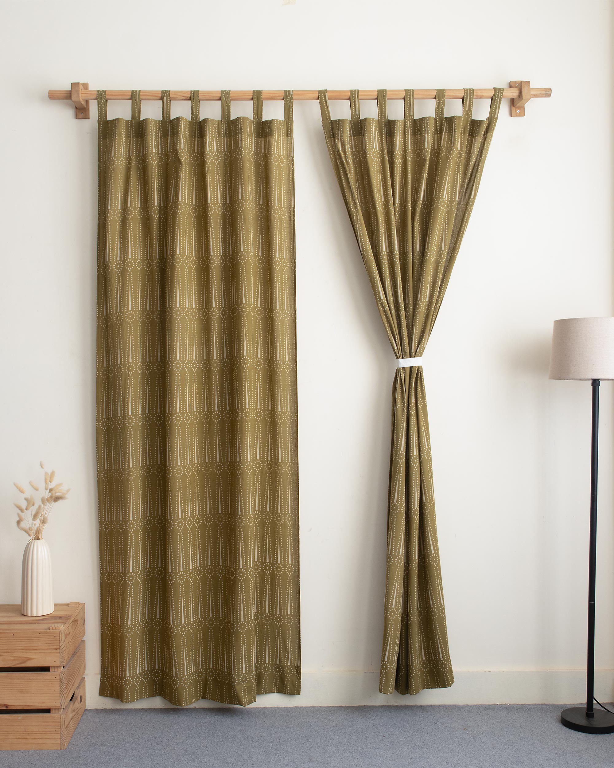 Indian Block Printed Soft Cotton Curtains for Living Room