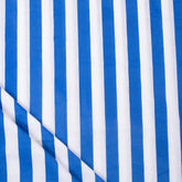 Indian Blue Striped Organic Cotton Hand Block Print Fabric