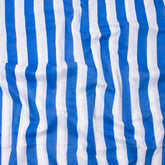 Indian Blue Striped Organic Cotton Hand Block Print Fabric