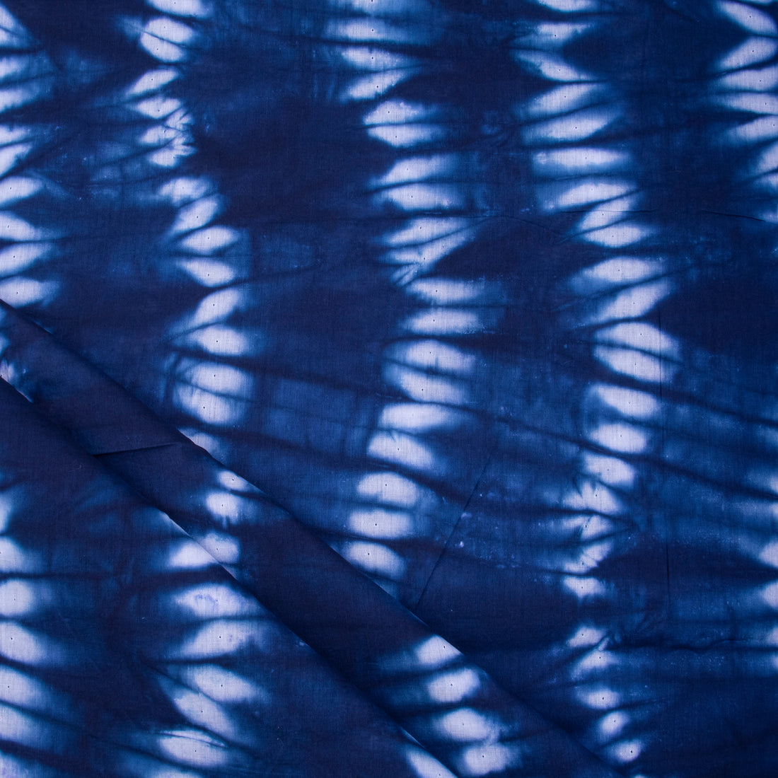 Indian Blue Tie Dye Cotton Shibori Fabric