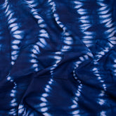 Indian Blue Tie Dye Cotton Shibori Fabric
