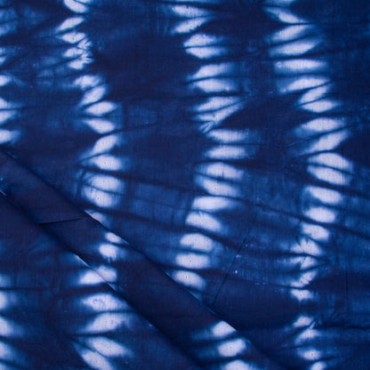 Indian Blue Tie Dye Cotton Shibori Fabric