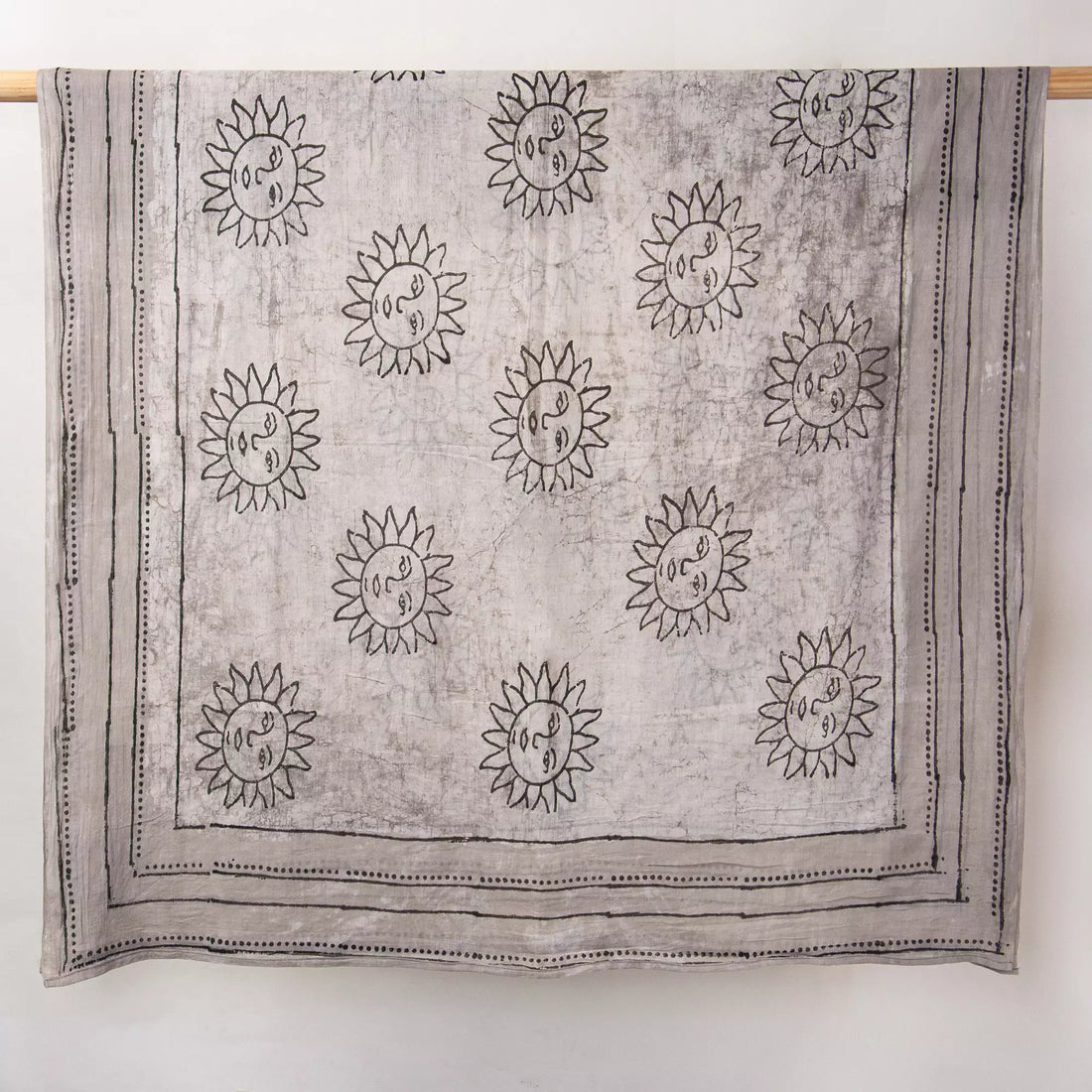 Indian Brown Cotton Dupatta Hand Block Printed Online