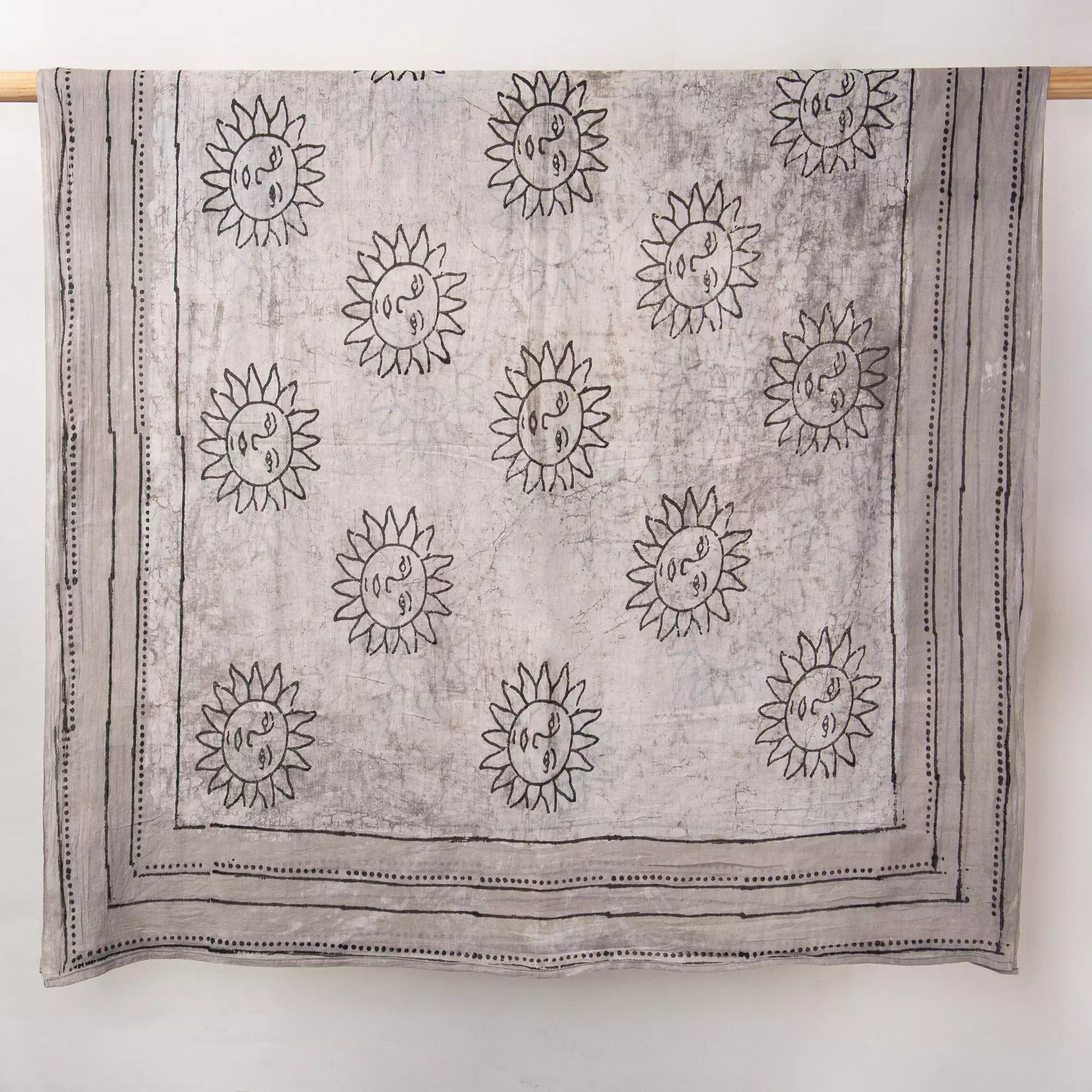Indian Brown Cotton Dupatta Hand Block Printed Online