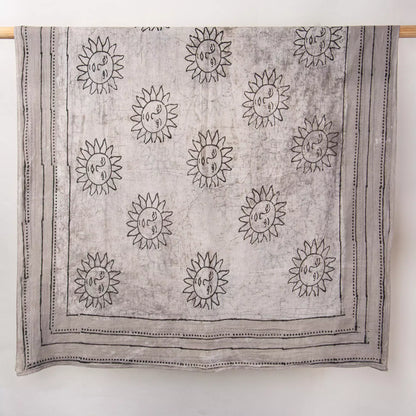 Indian Brown Cotton Dupatta Hand Block Printed Online