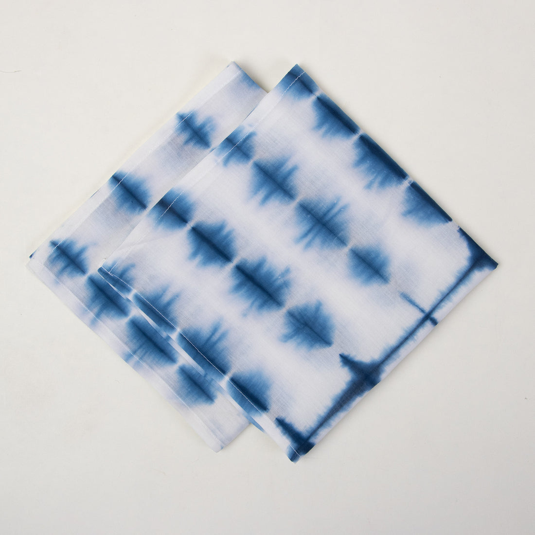  Indian Cotton Blue Tie Dye Dinner Napkins