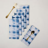  Indian Cotton Blue Tie Dye Dinner Napkins
