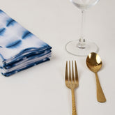  Indian Cotton Blue Tie Dye Dinner Napkins