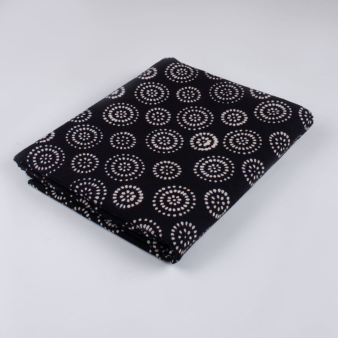 Indian Cotton Hand Block Organic Cotton Fabric Black and White