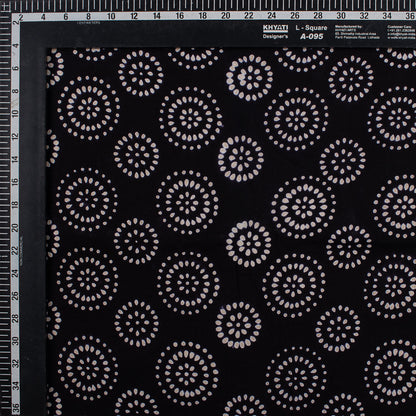 Indian Cotton Hand Block Organic Cotton Fabric Black and White
