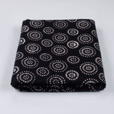 Indian Cotton Hand Block Organic Cotton Fabric Black and White