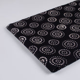 Indian Cotton Hand Block Organic Cotton Fabric Black and White