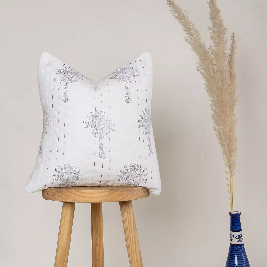 Indian Cotton Quilted Kantha Cushion Covers