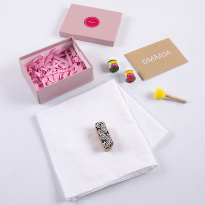 Indian Crafted Wooden Block Printing DIY Kit