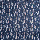 Indian Fish Indigo Hand Block Print Cotton Fabric