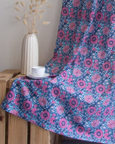 Indian Floral Block Printed Organic Cotton Curtains