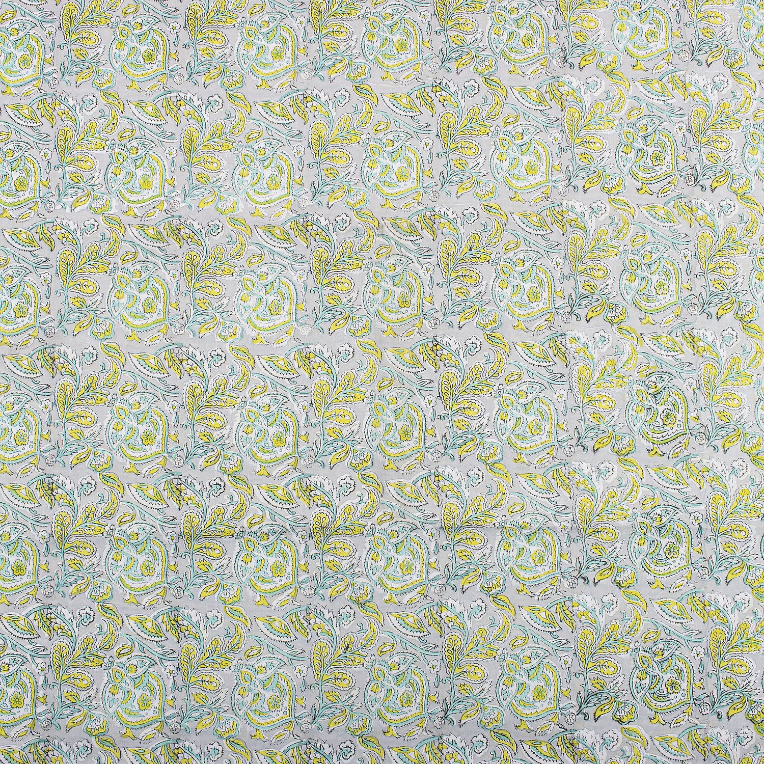 Indian Floral Hand Block Print Fabric