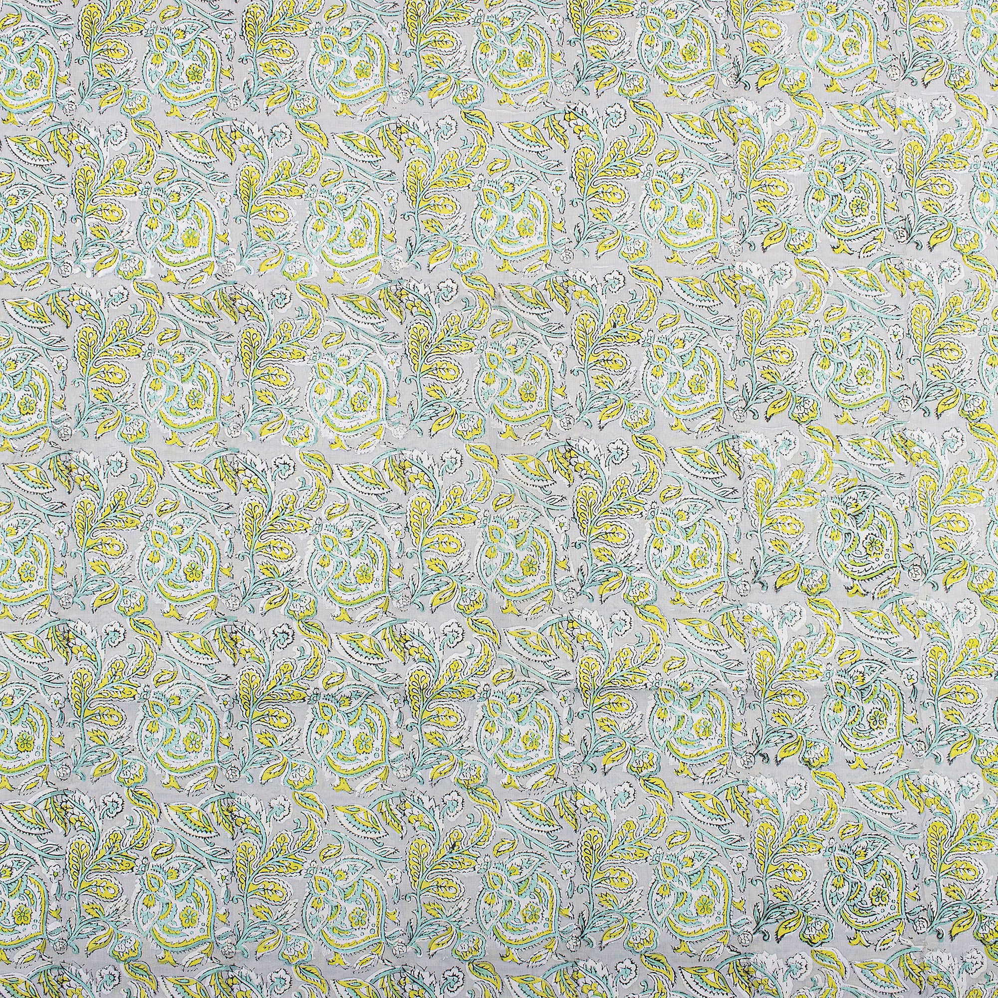 Indian Floral Hand Block Print Fabric