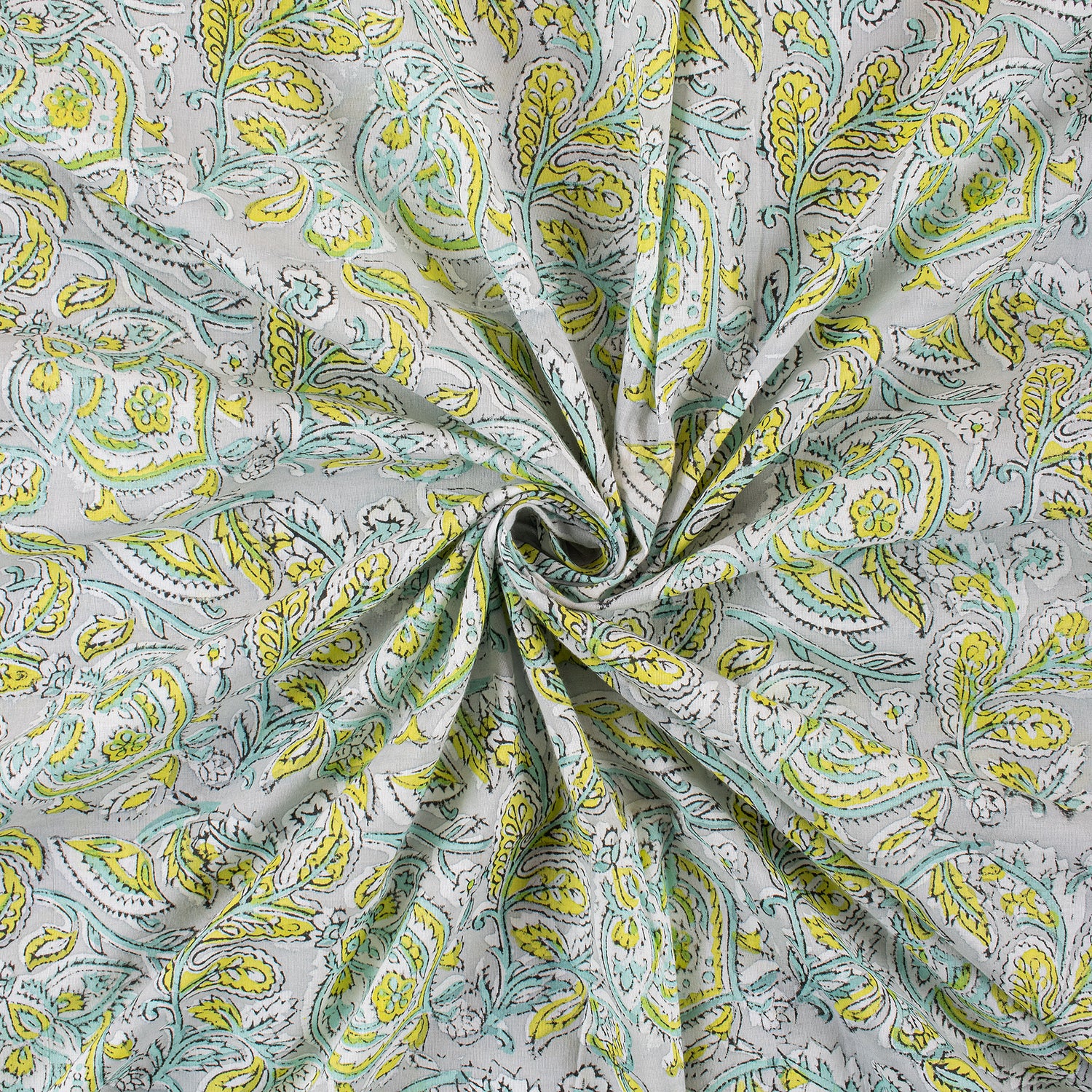 Indian Floral Hand Block Print Fabric Online