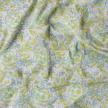 Indian Floral Hand Block Print Fabric Online