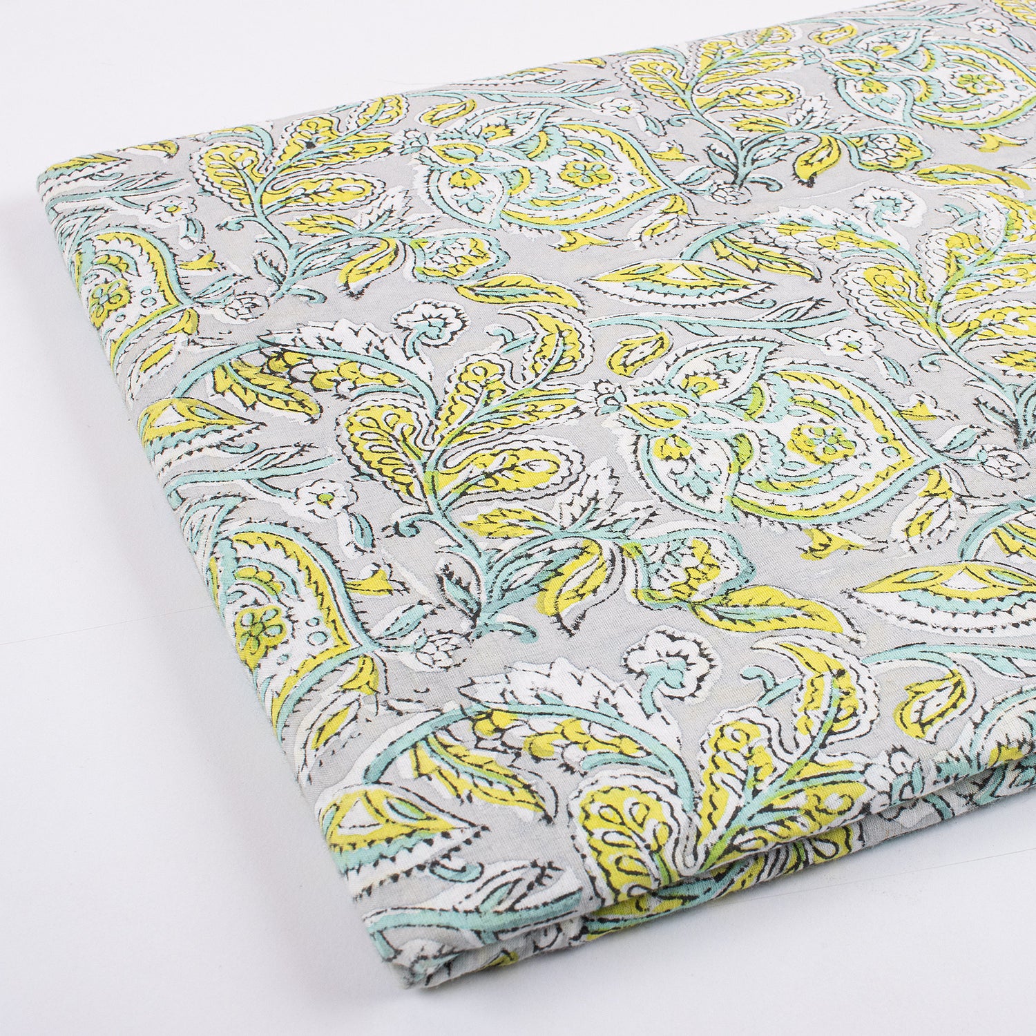 Indian Floral Hand Block Print Fabric Online