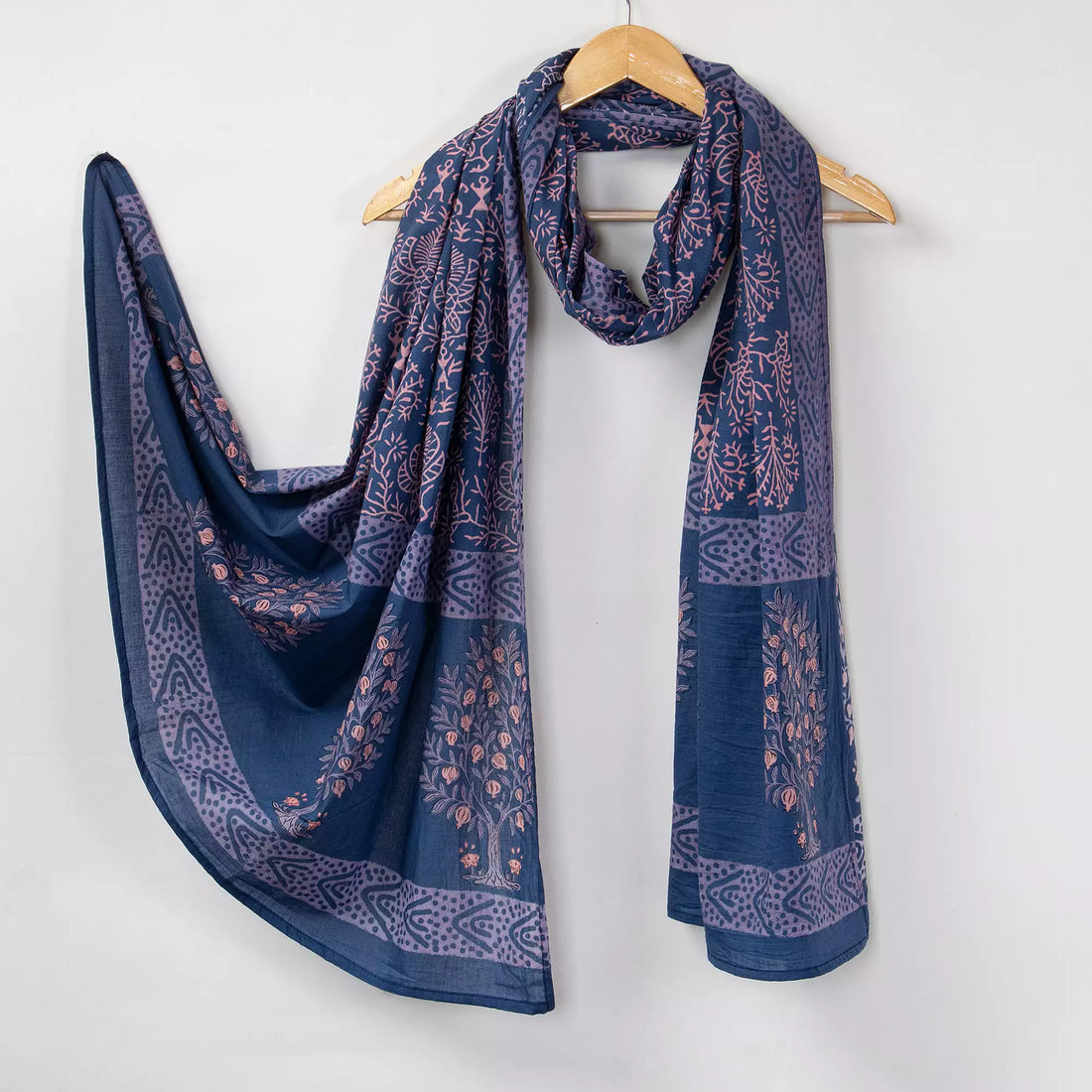 Indian Floral Printed Cotton Dupatta for Women&