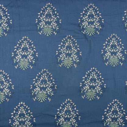 Indian Hand Block Boota Printed Discharge Fabric