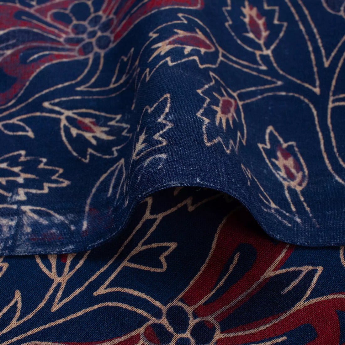 Indian Hand Block Printed Ajrakh Dress Fabric