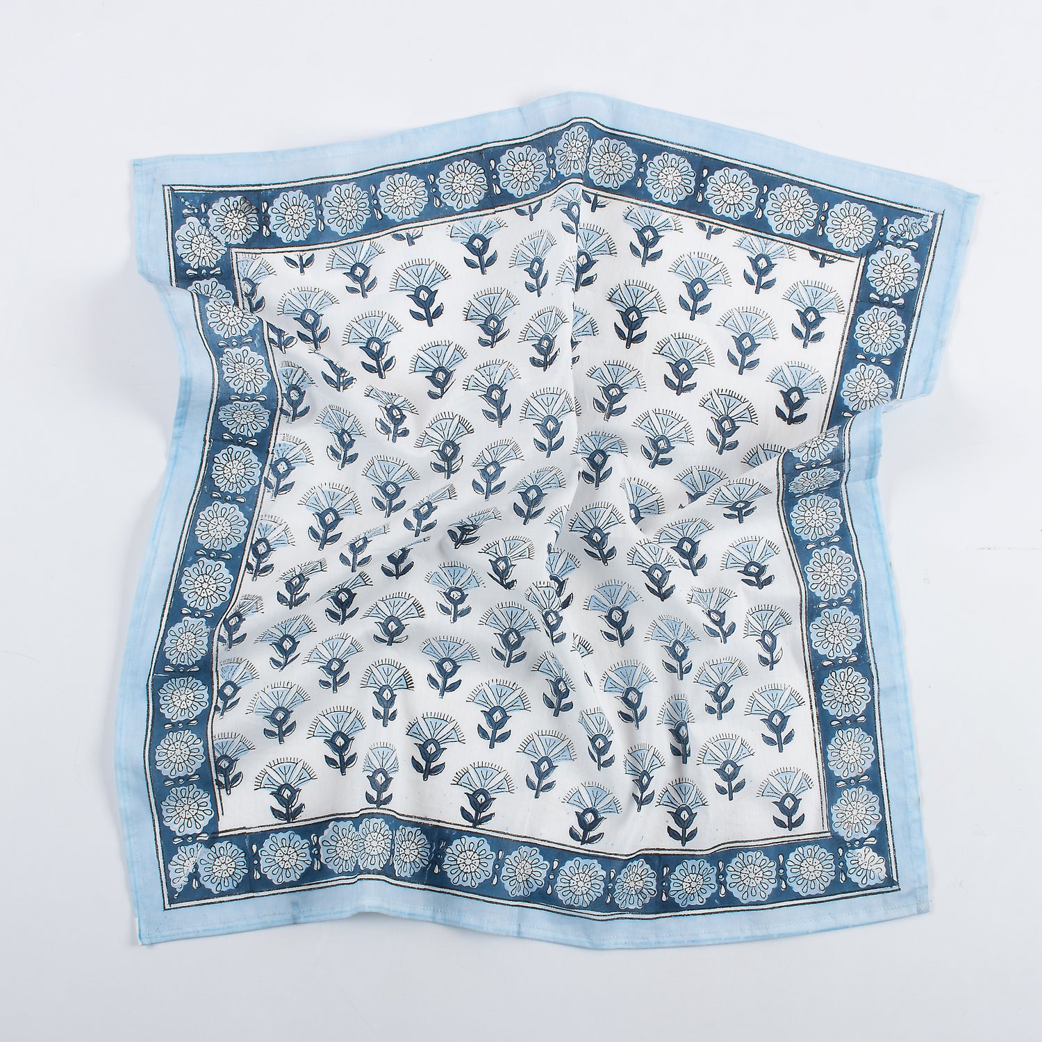 Indian Hand Block Printed Cotton Bandanas For Men &amp; Women&