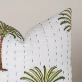 Indian Hand Block Printed Kantha Quilted Cushion Covers