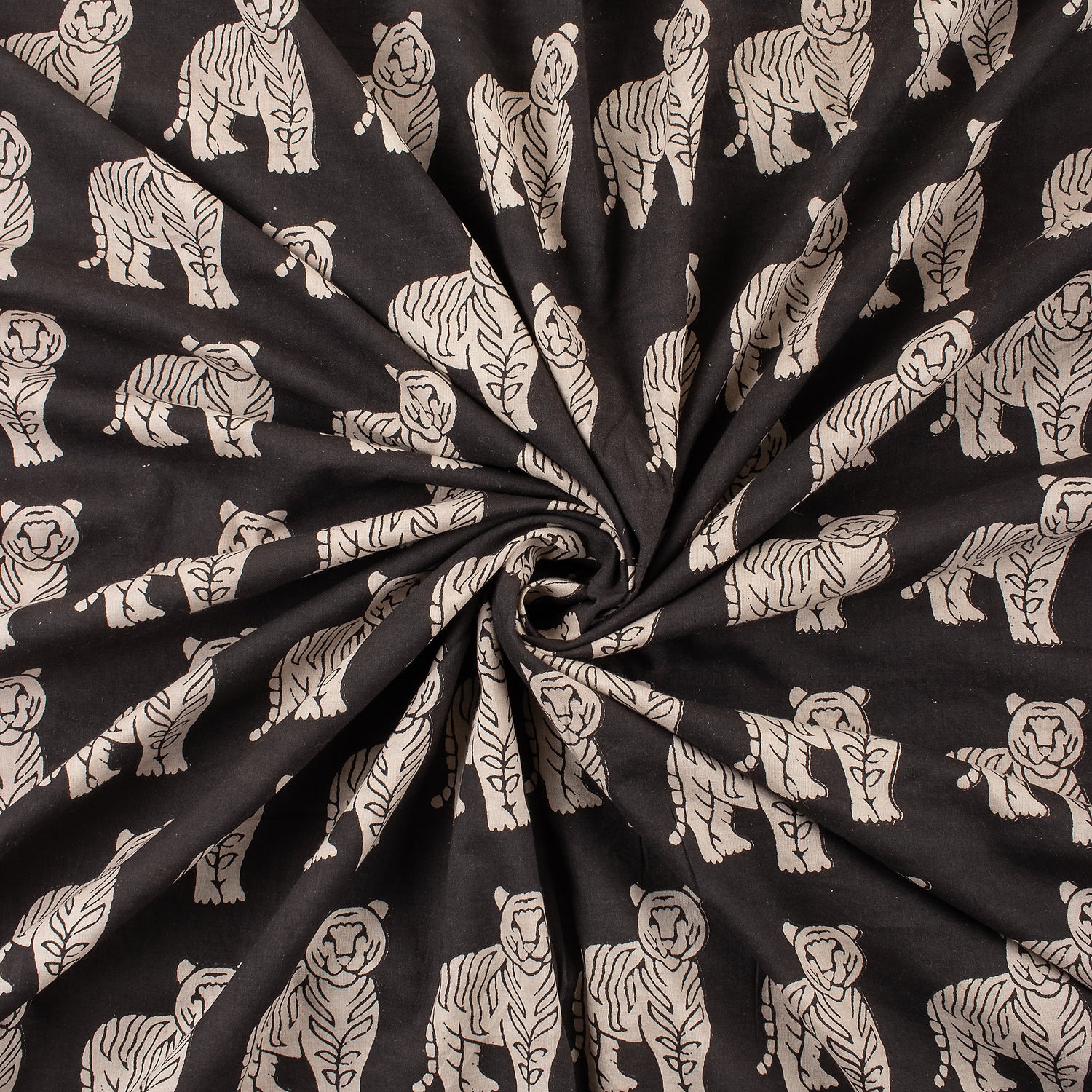 Indian Hand Block Printed Pure Cotton Bagru Fabric